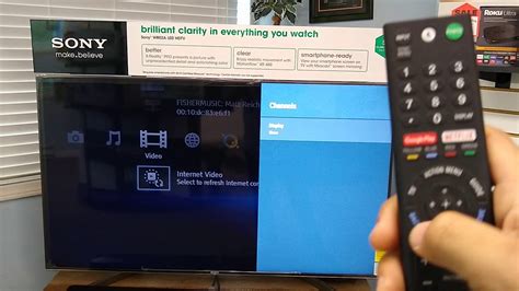 The HOME and arrow buttons are not on the TV body. . How to change input on sony bravia tv without remote
